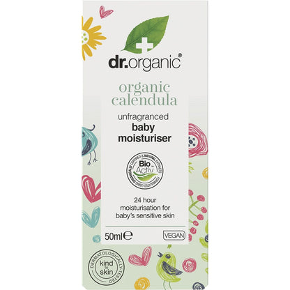 Dr Organic Unfragranced Baby Moisturiser Organic Calendula 50ml