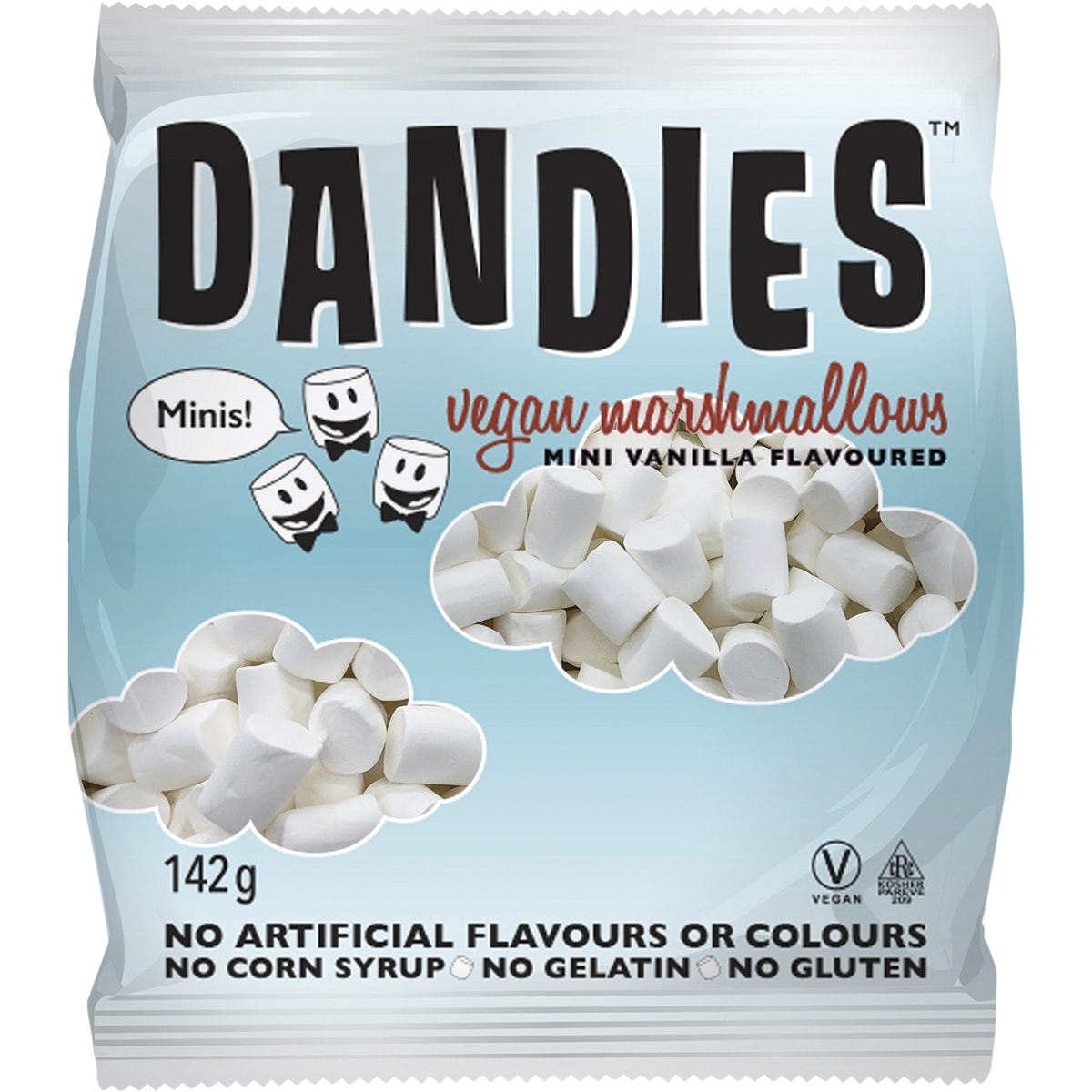 Dandies Vegan Vanilla Marshmallows Mini Size 142g