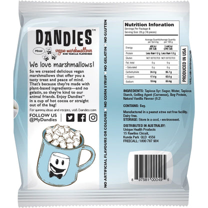 Dandies Vegan Vanilla Marshmallows Mini Size 142g