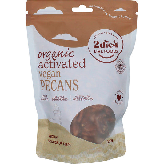 2die4 Live Foods Organic Activated Pecans Vegan 300g