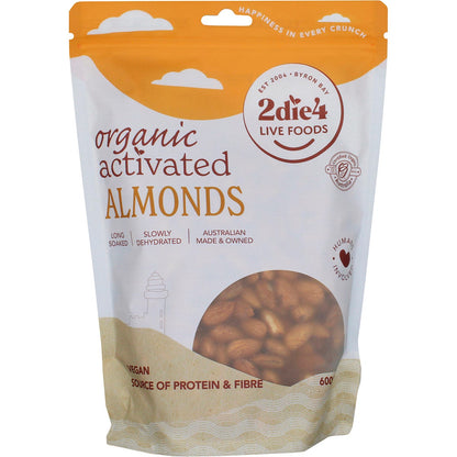 2die4 Live Foods Organic Activated Almonds 600g