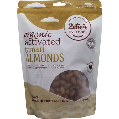 2die4 Live Foods Organic Activated Tamari Almonds 600g