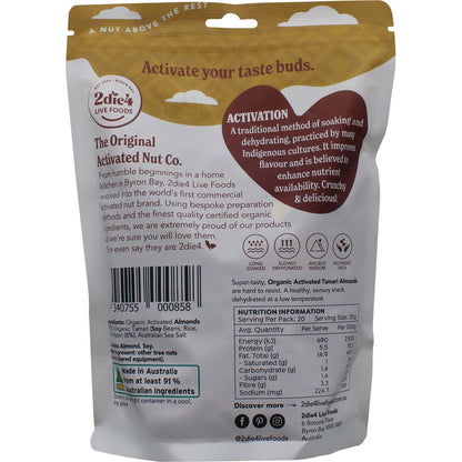 2die4 Live Foods Organic Activated Tamari Almonds 600g