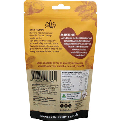 2die4 Live Foods Hemptations Superfood Hemp Snack Salted Maple 80g