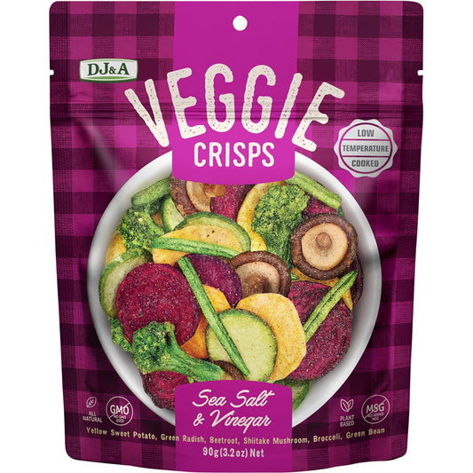 DJ&A Veggie Crisps Sea Salt & Vinegar 9x90g