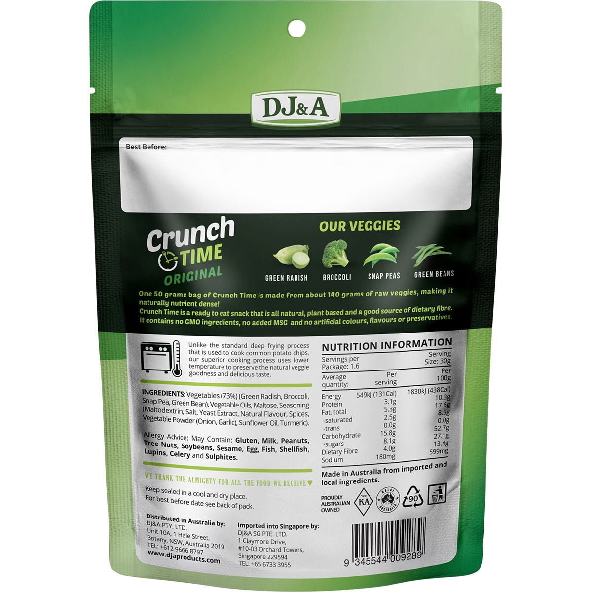 DJ&A Crunch Time Original 9x50g