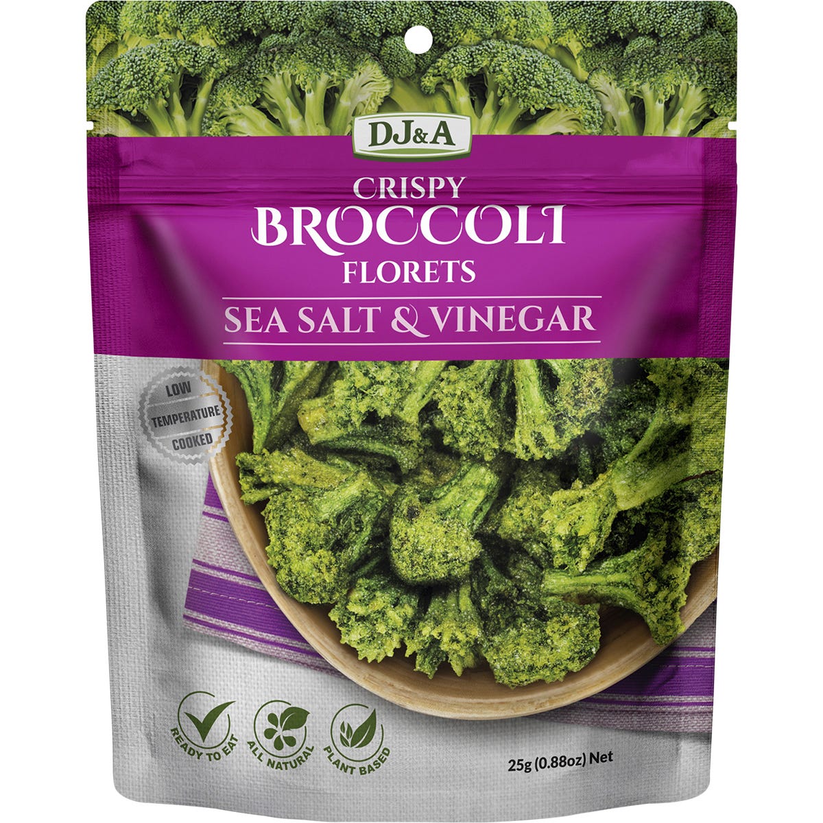 DJ&A Crispy Broccoli Florets Sea Salt & Vinegar 12x25g