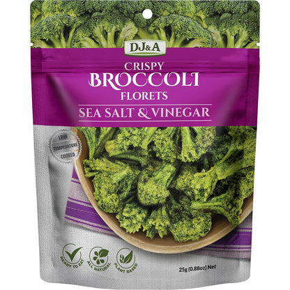 DJ&A Crispy Broccoli Florets Sea Salt & Vinegar 12x25g