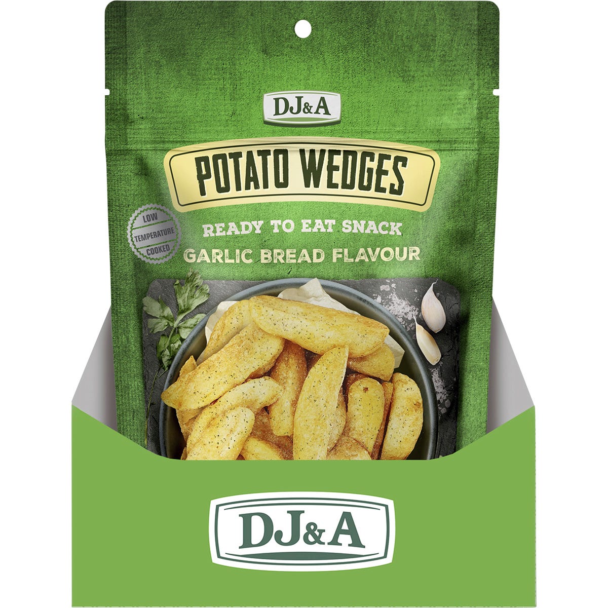 DJ&A Potato Wedges Garlic Bread Flavour 9x100g