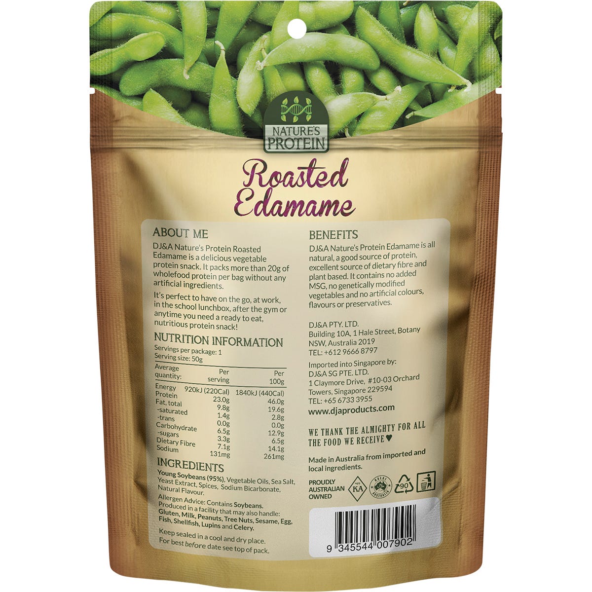 DJ&A Nature's Protein Roasted Edamame