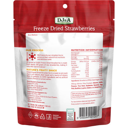 DJ&A Freeze Dried Strawberries 10x25g