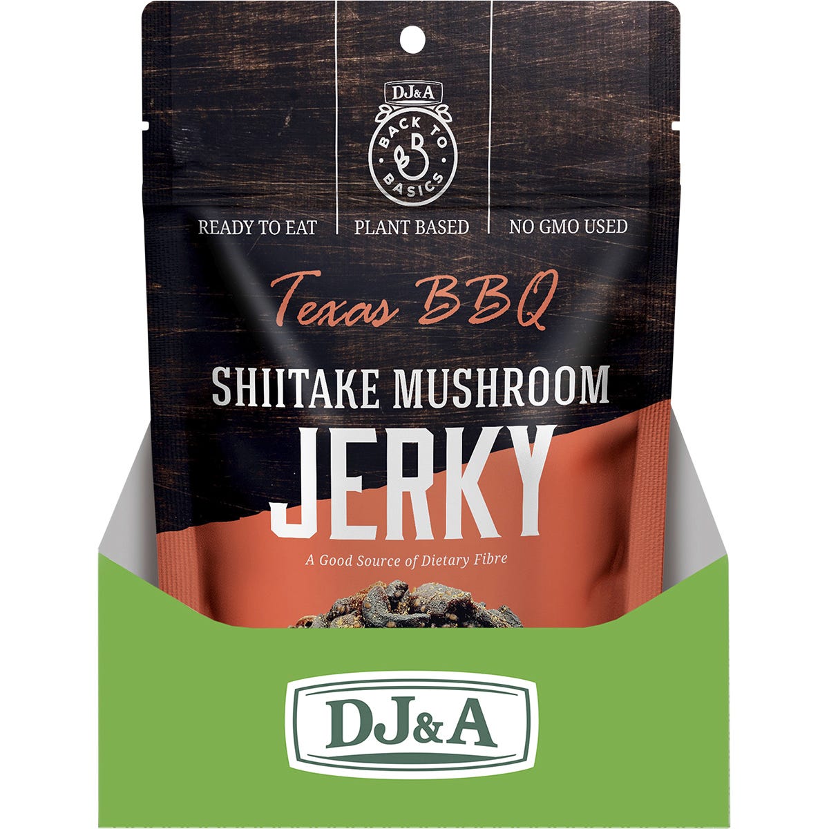 DJ&A Shiitake Mushroom Jerky Texas BBQ 12x60g