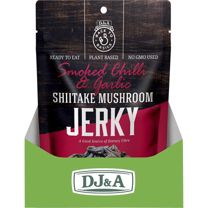 DJ&A Shiitake Mushroom Jerky Smoked Chilli & Garlic 12x60g