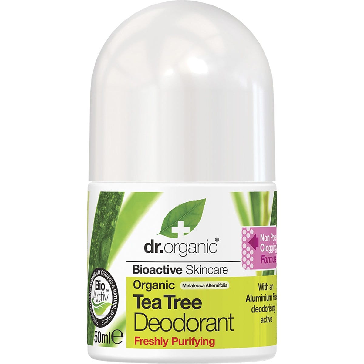 Dr Organic Roll-On Deodorant Organic Tea Tree 50ml