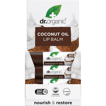 Dr Organic Lip Balm SPF 15 Organic Virgin Coconut Oil 5.7ml