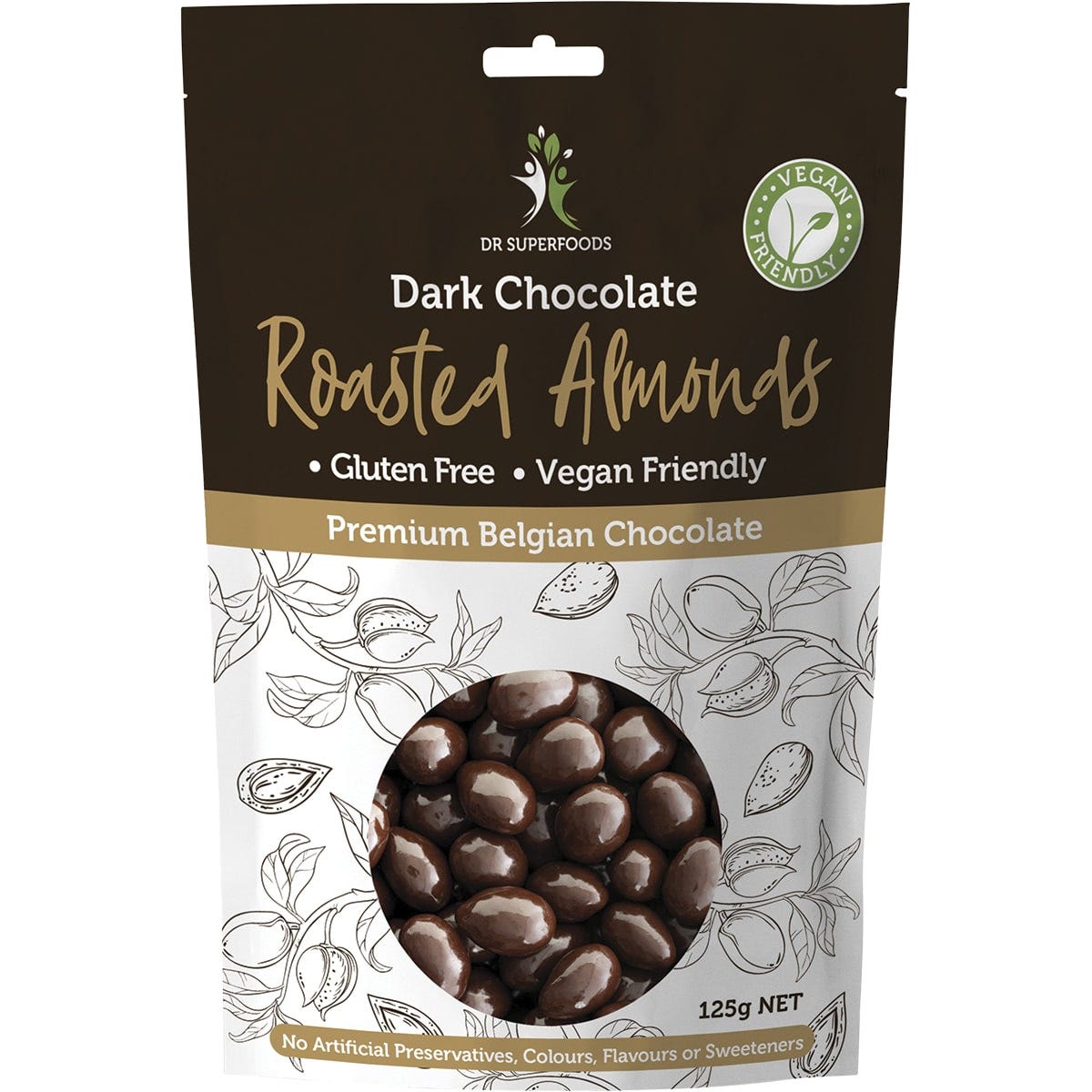 Dr Superfoods Roasted Almonds Dark Chocolate 125g