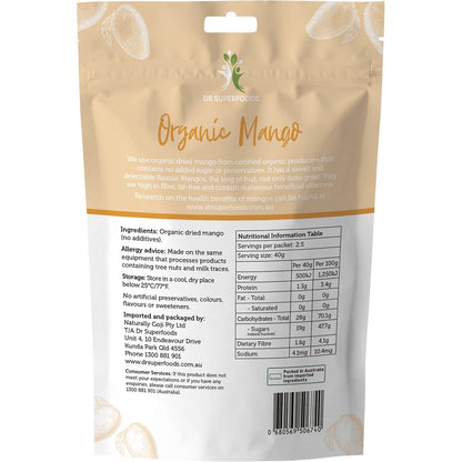 Dr Superfoods Dried Mango Organic 100g