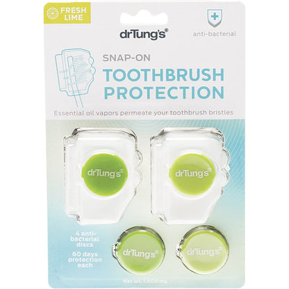 Dr Tung's Toothbrush Protection with 2 Refills (Colour May Vary) 2pk