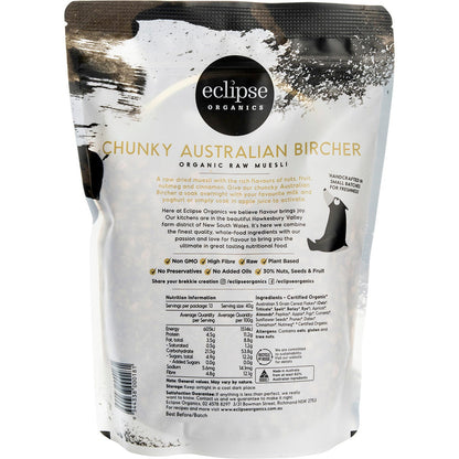 Eclipse Organics Organic Bircher Chunky Australian Muesli 500g