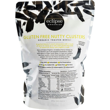 Eclipse Organics Organic Muesli Gluten Free Nutty Clusters 400g