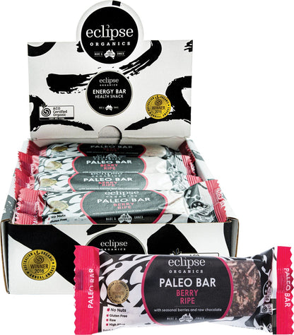 Eclipse Organics Raw Paleo Bar Berry Ripe 12x45g