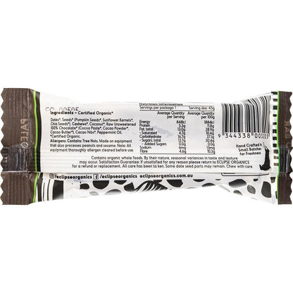 Eclipse Organics Raw Paleo Bar Choc Mint Slice 12x45g