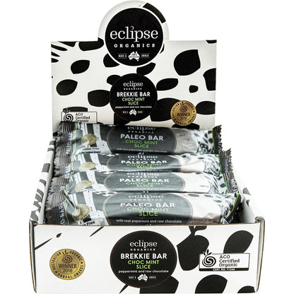 Eclipse Organics Raw Paleo Bar Choc Mint Slice 12x45g