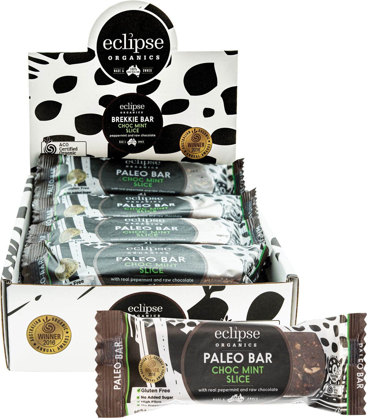 Eclipse Organics Raw Paleo Bar Choc Mint Slice 12x45g