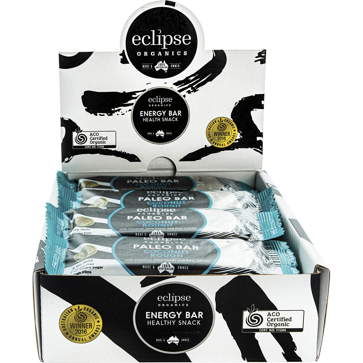 Eclipse Organics Raw Paleo Bar Coconut Rough 12x45g