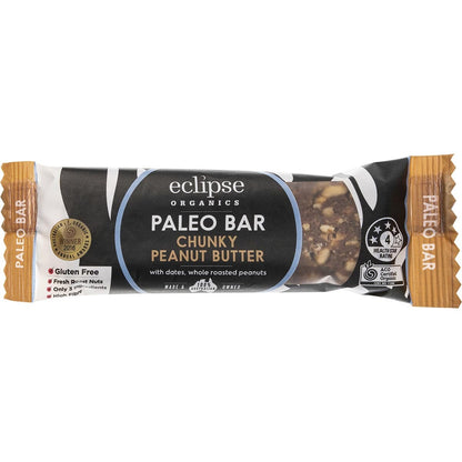 Eclipse Organics Raw Paleo Bar Chunky Peanut Butter 12x45g