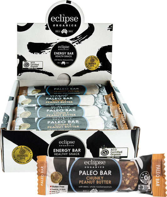 Eclipse Organics Raw Paleo Bar Chunky Peanut Butter 12x45g