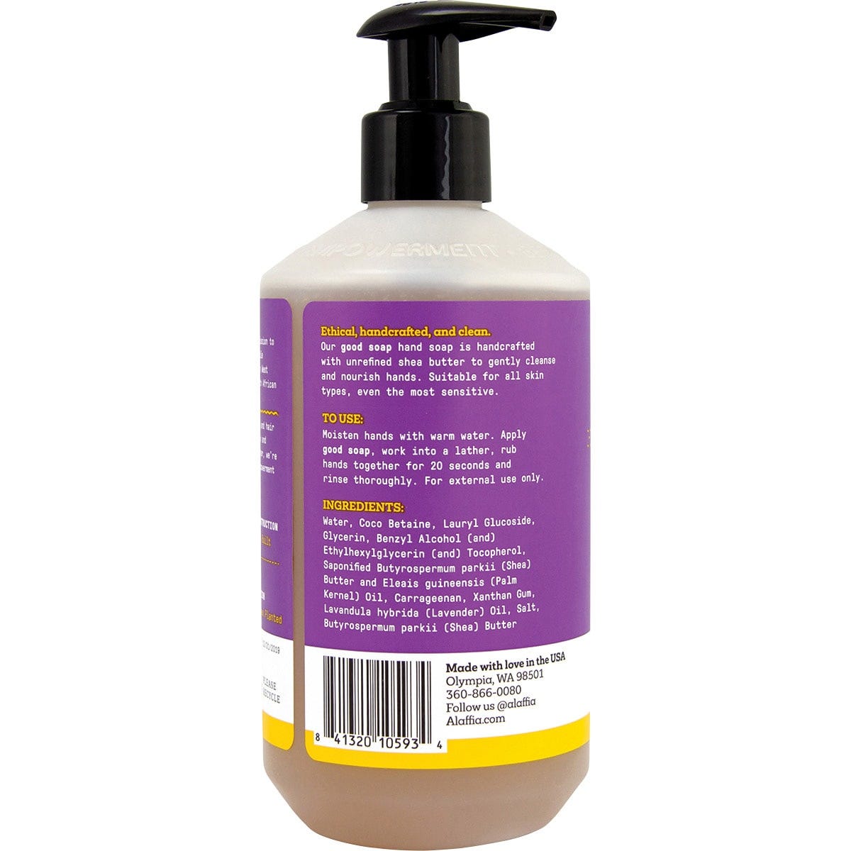 Alaffia Good Soap Hand Soap Lavender 355ml