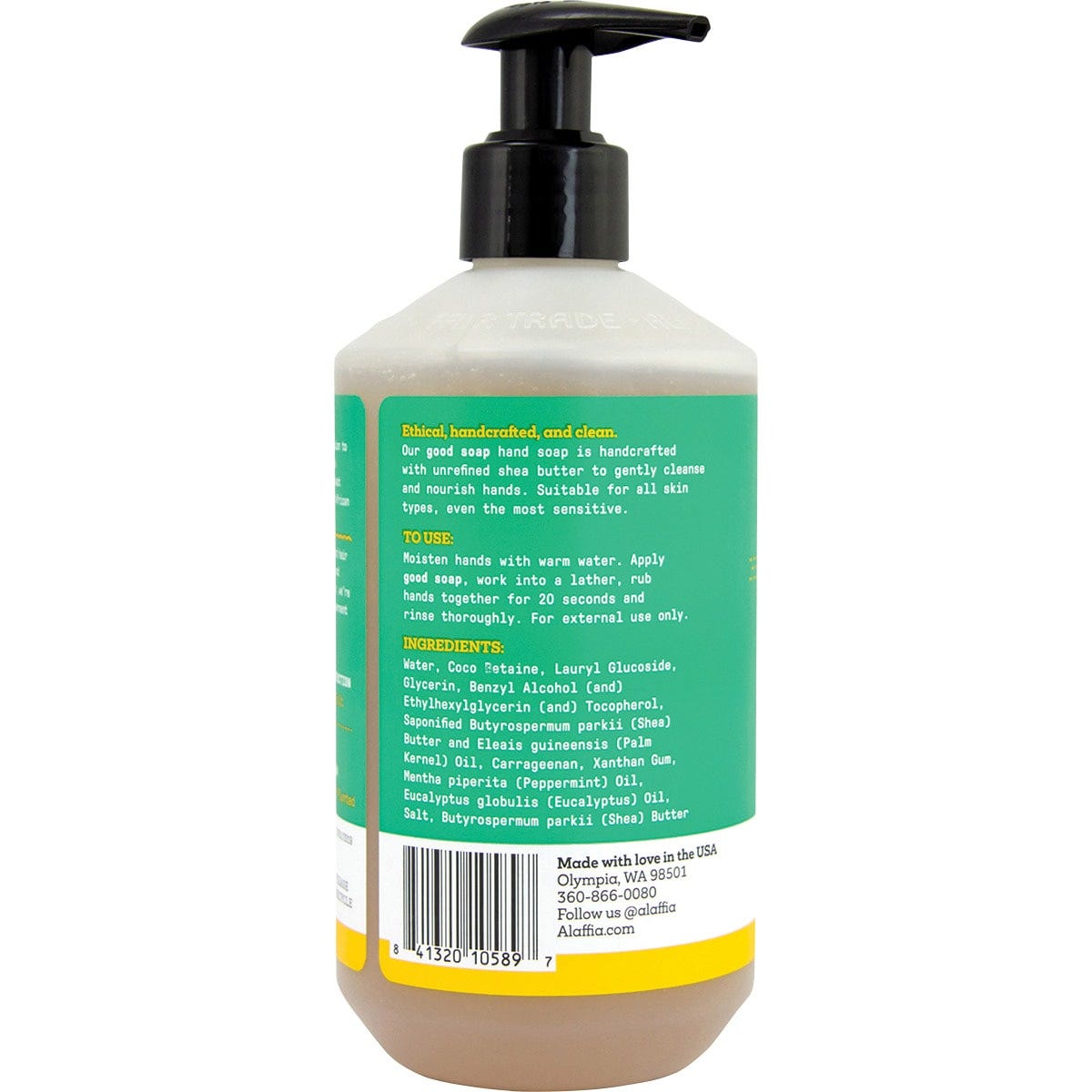 Alaffia Good Soap Hand Soap Eucalyptus Mint 355ml