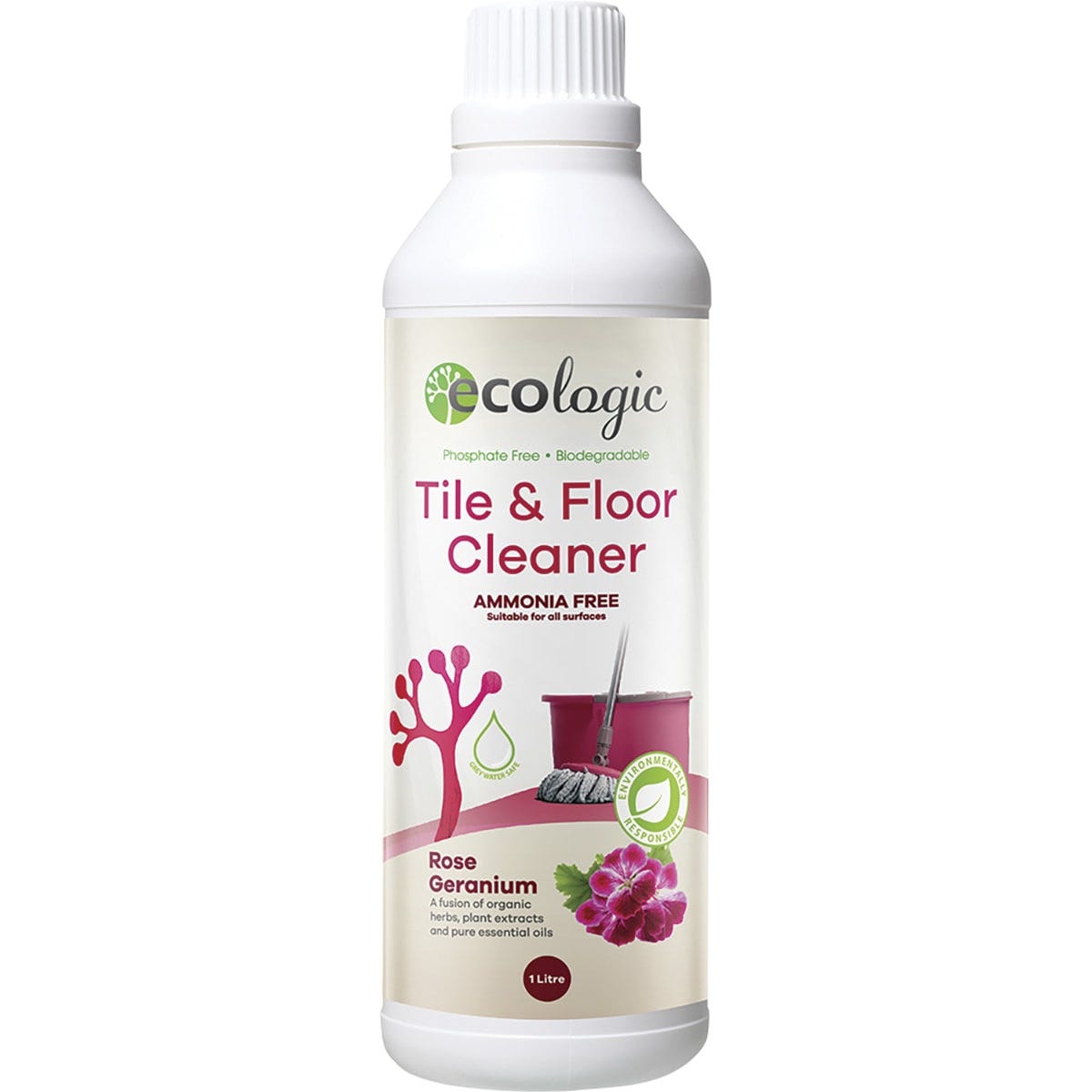 Ecologic Tile & Floor Cleaner Rose Geranium 1L