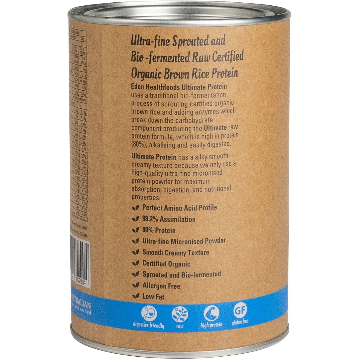 Eden Healthfoods Ultimate Protein Sprouted Brown Rice Vanilla 400g