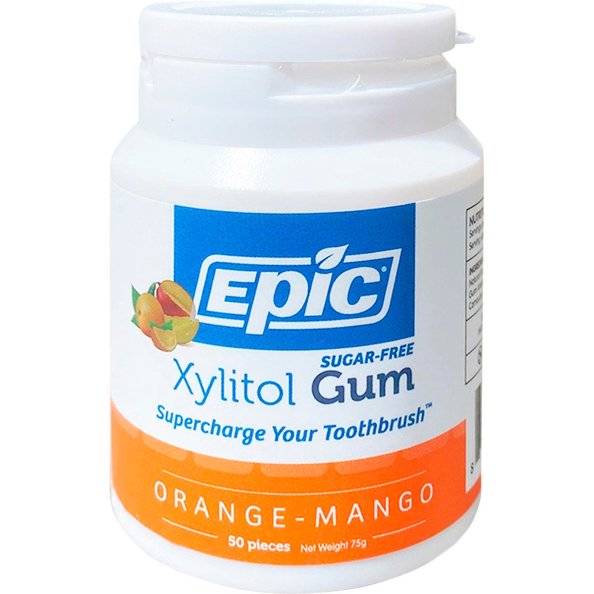 Epic Xylitol Chewing Gum Orange-Mango 50pcs