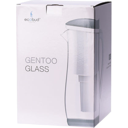 Ecobud Gentoo Glass Water Filter Jug Grey & White 1.5L