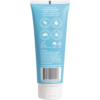 Ethical Zinc Natural Clear Zinc Sunscreen SPF 50+ 100g