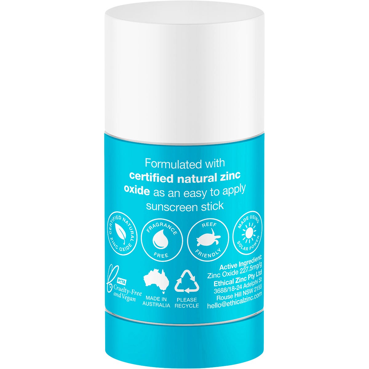 Ethical Zinc Natural Clear Zinc Sunscreen Stick SPF 50 50g