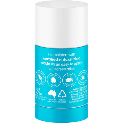 Ethical Zinc Natural Clear Zinc Sunscreen Stick SPF 50 50g