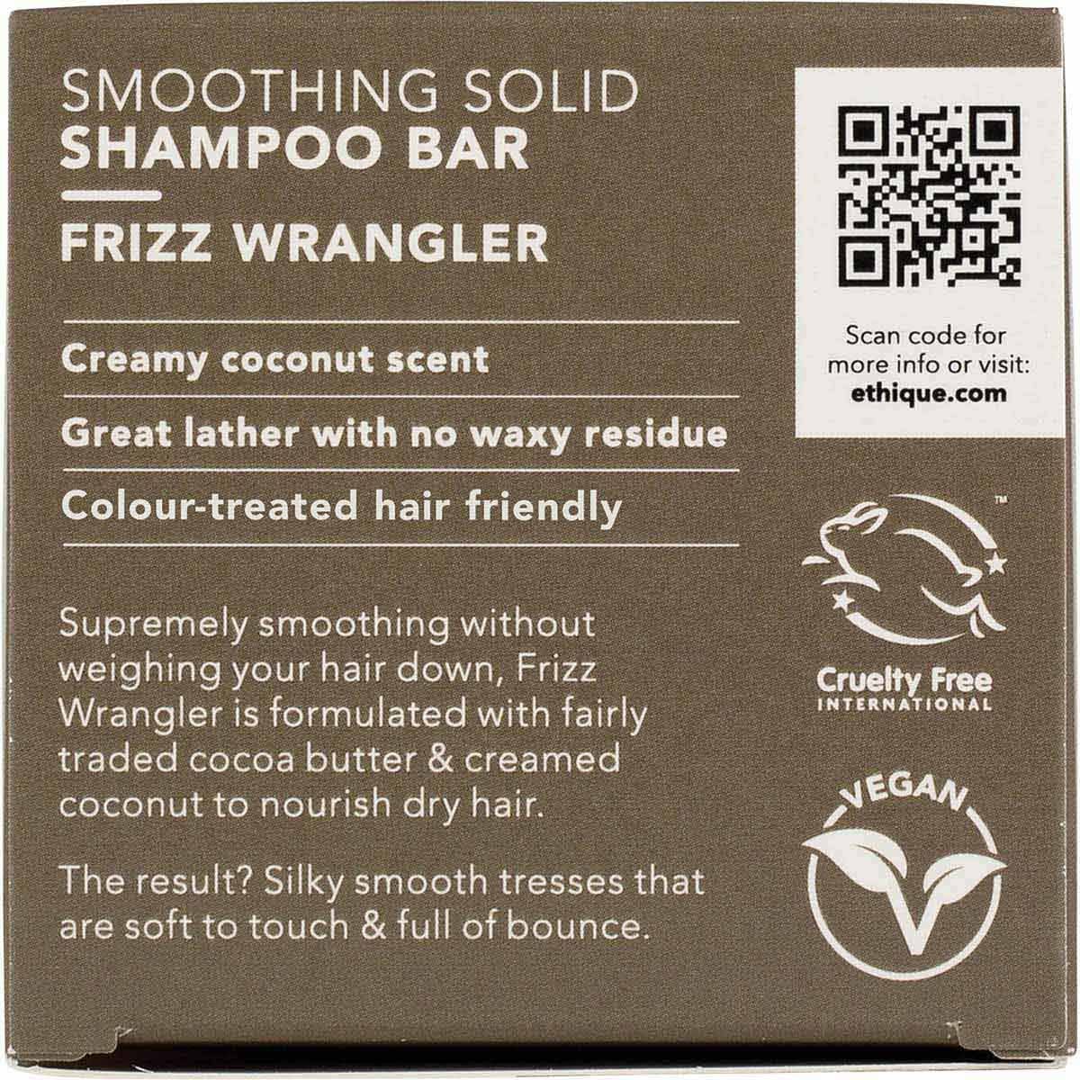 Ethique Solid Shampoo Bar Frizz Wrangler Dry or Frizzy Hair 110g