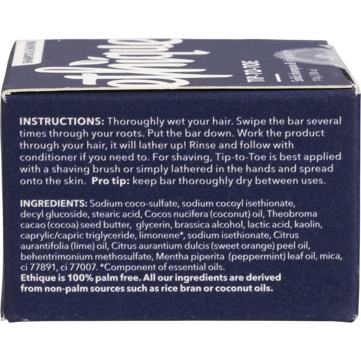 Ethique Solid Shampoo & Shaving Bar Tip to Toe 110g