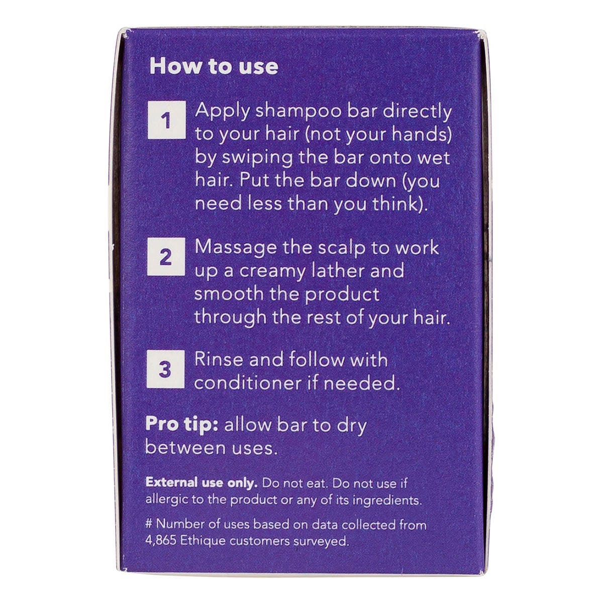 Ethique Solid Shampoo Bar Tone It Down Purple 110g