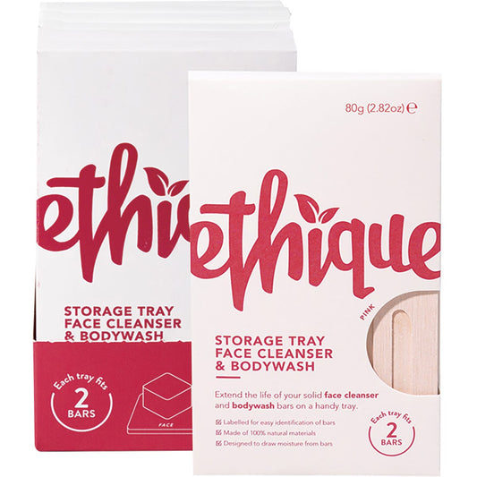 Ethique Storage Tray Face Cleanser & Bodywash Pink x6