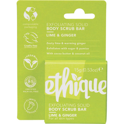 Ethique Solid Body Polish Mini Lime & Ginger 20x15g