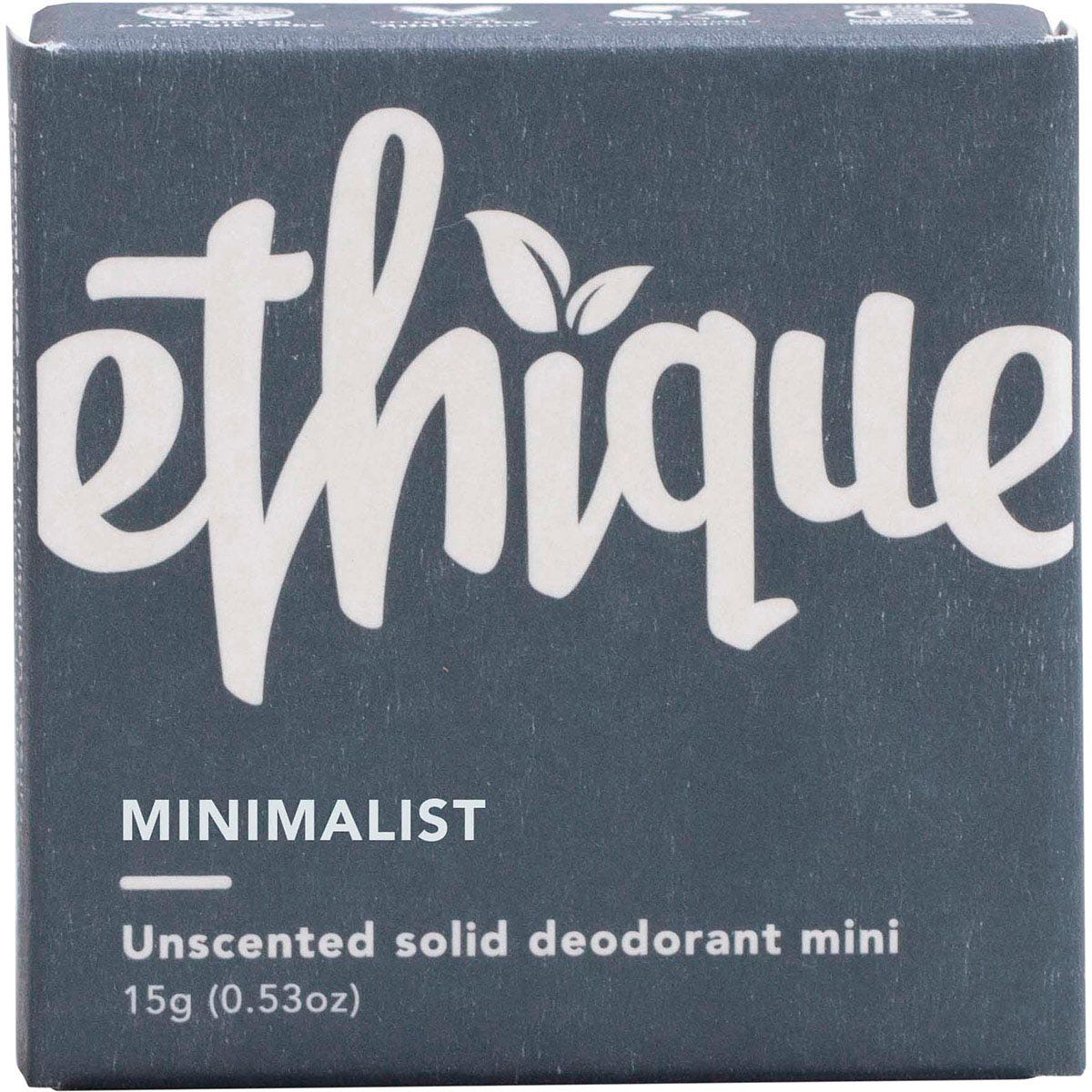 Ethique Solid Deodorant Mini Minimalist Unscented 20x15g