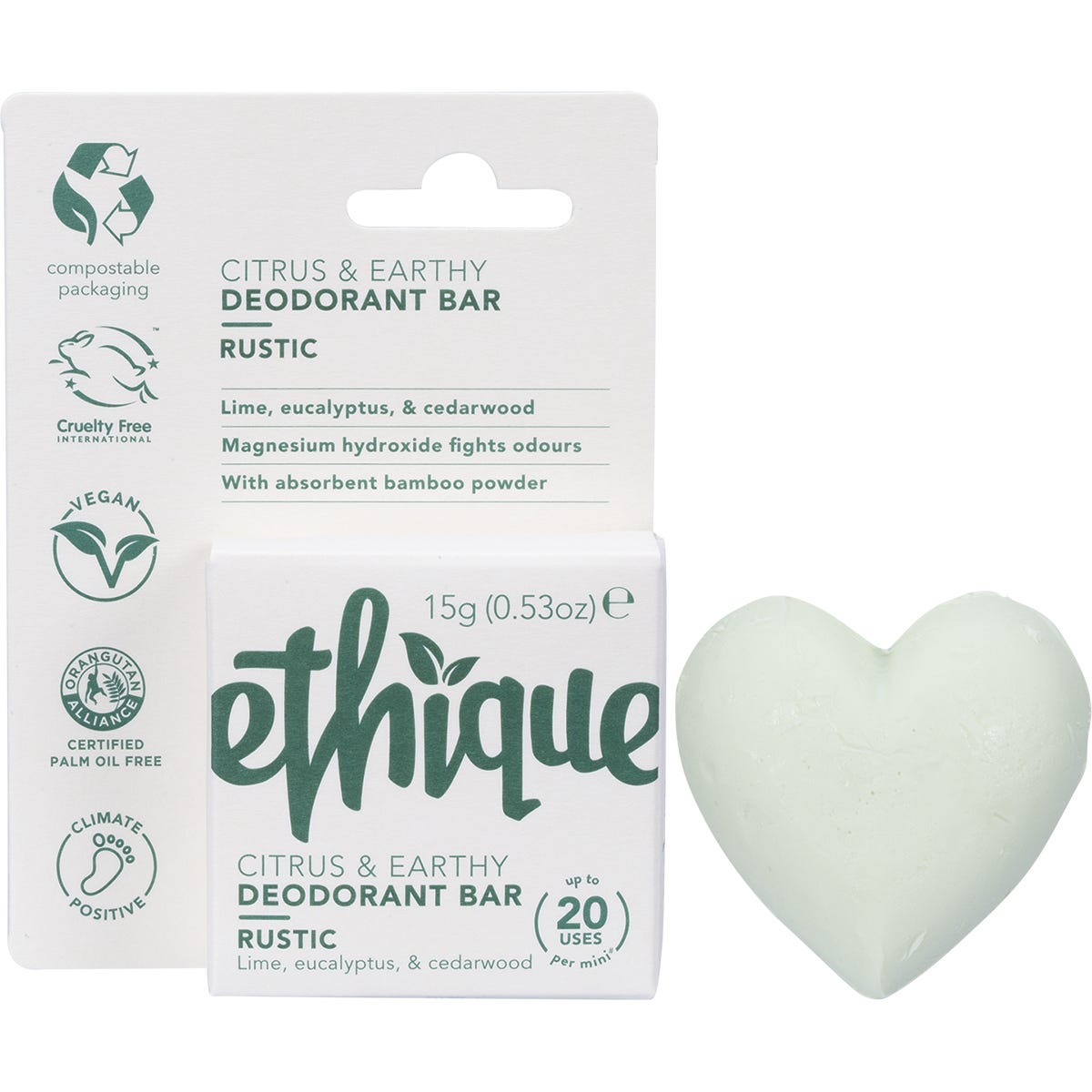 Ethique Solid Deodorant Mini Rustic 20x15g