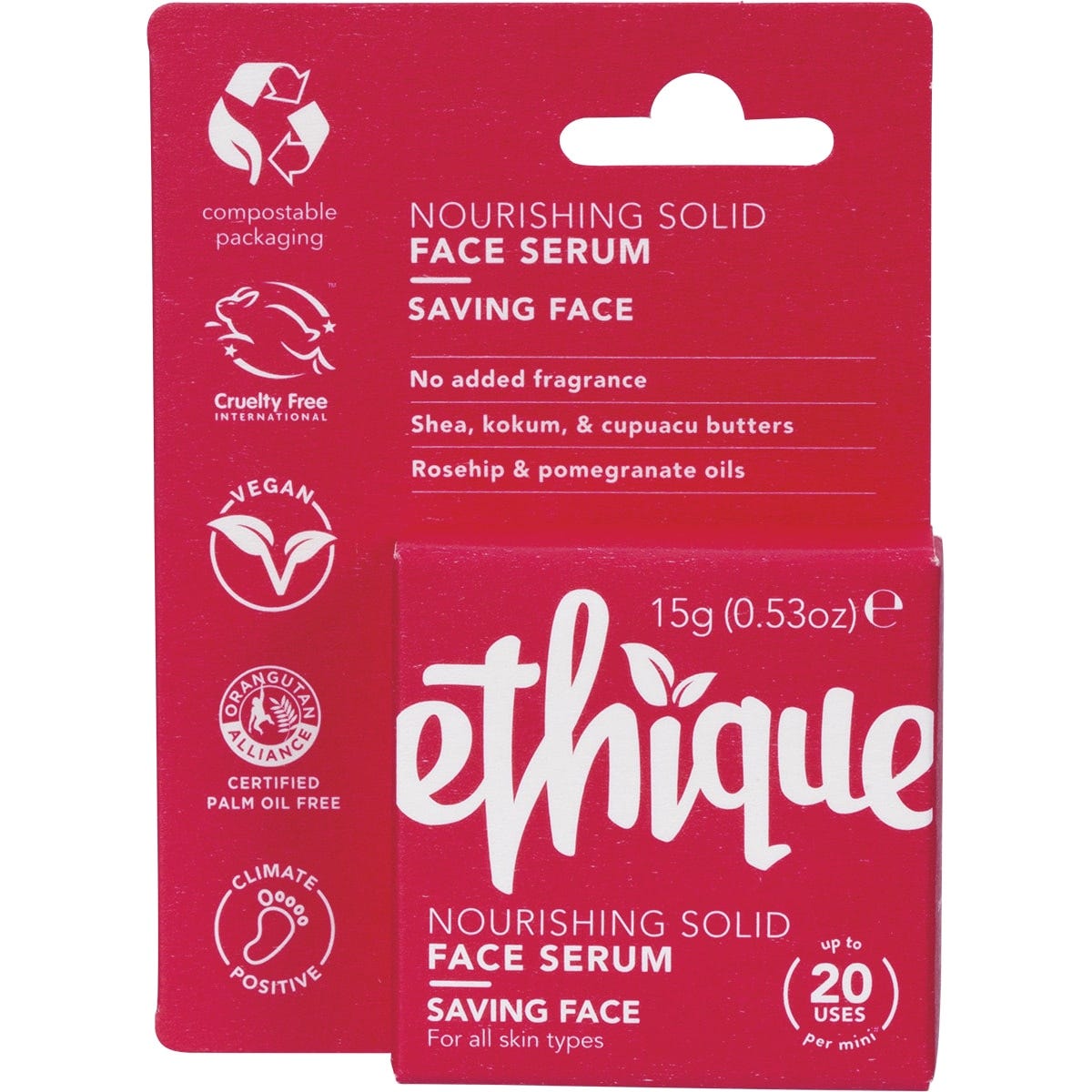 Ethique Solid Face Serum Mini Saving Face Serum 20x15g