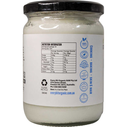 Every Bit Organic Coconut Oil Refined & Deodorised 500ml