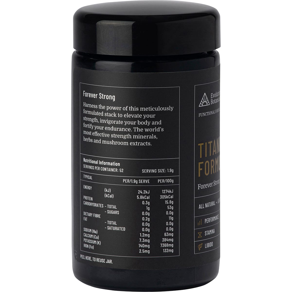 Evolution Botanicals Titanium Formula Forever Strong 100g